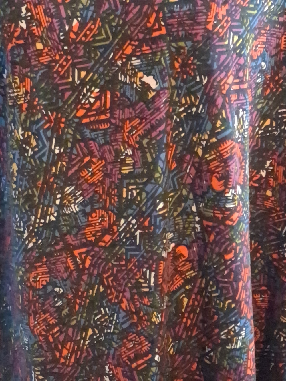 LuLaRoe Long Sleeve Scoop Neck Top - Multi Abstract Print Womens XL - Picture 2 of 5